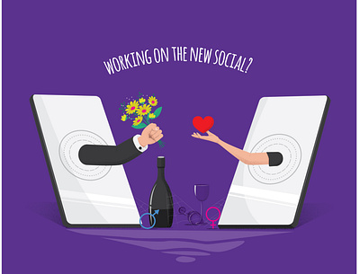 Working on the new social? design digitalart graphicdesign illustration illustrator vector