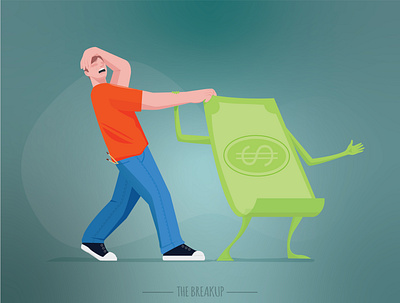 The Breakup artist character design digitalart funny graphicdesign illustration