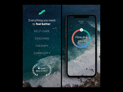 Sanvello App Store Assets anxiety app store branding and identity depression design ios ios app design mental health mental health awareness mobile app mobile design