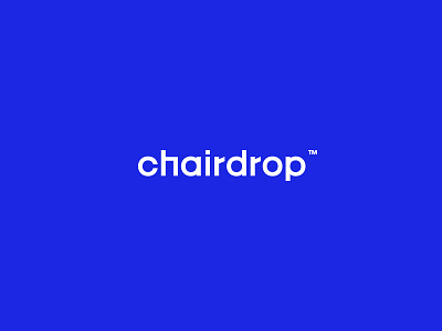 chairdrop logo blue brand branding design logo logotype type