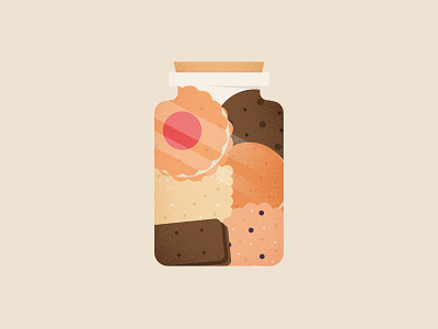 Biscuit Jar *nom* biscuit design flat design graphic design illustration jar textures