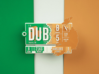 Welcome To Dublin 3d art c4d dublin flight ireland octane octanerender tag