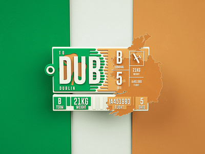 Welcome To Dublin 3d art c4d dublin flight ireland octane octanerender tag