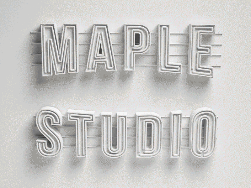 Maple Studio after effects animated gif c4d gif neon render vray