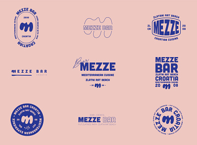 Mezze Bar badge bar branding croatia design illustration logo