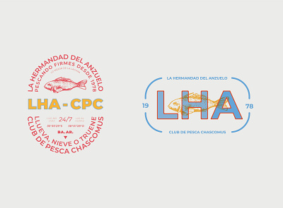 La Hermandad del Anzuelo branding design fish illustration logo