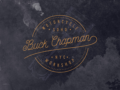 Bucks Wrokshop badge logo piston texture vintage