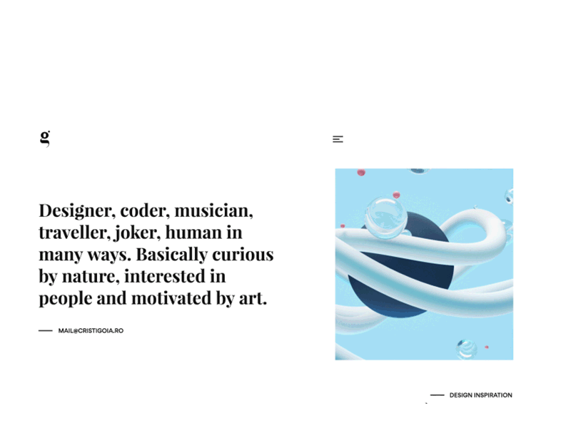 g_ web horizontal animations website mnml typography typo type serif minimal layout landing design animation