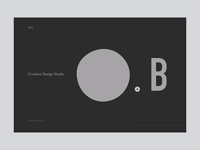 a blob studio web — Intro animation blob clean design development landing layout minimal motion typography ui ux website