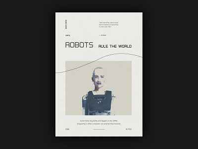 Experiment #1 - Robots abstract agi ai design future layout poster retro robot sophia type typography