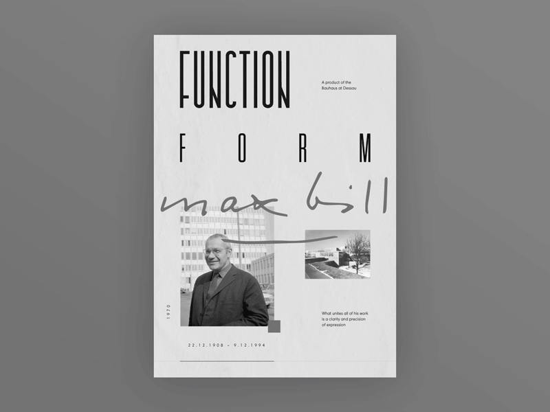 Experiment #3 - Max Bill bauhaus design layout max bill minimal poster type typography