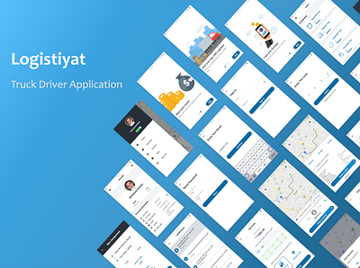 Truck Driver Application application design driver freight mobile app truck ui ux