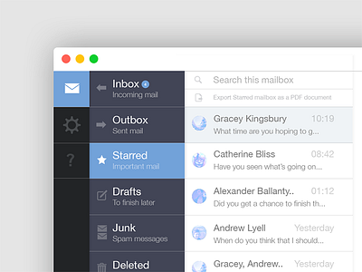 OS X Instant Messenger: Navigation Details app design graphic interaction interface ui ux visual web