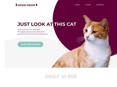 Meow Meow | Daily UI Challenge 003