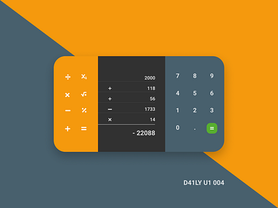 C4LCUL4T0R | Daily UI Challenge 004