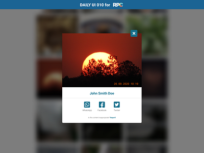 Você na RPC Gallery | Daily UI Challenge 009