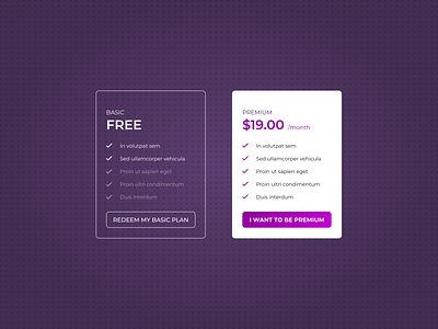 Daily UI Challenge 030 100 day challenge daily dailyui pricing ui