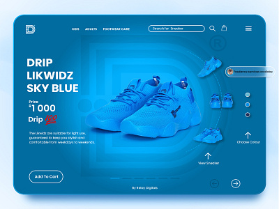 Drip Footwear UX/UI Landing Page Concept Design app branding design graphic design landing page ui ux uxui design ideas web design web ideas website design