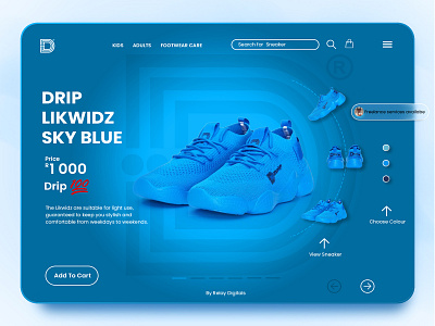 Drip Footwear UX/UI Landing Page Concept Design