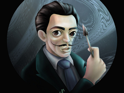 Cartoon character Salvador Dali