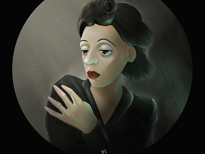 Cartoon character of Edith Piaf