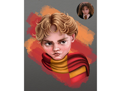 Hermione Granger cartoonish boy version