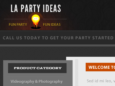 LA Party Ideas design logo site webdesign