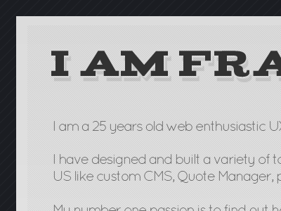 My Personal website buttons design typography web design