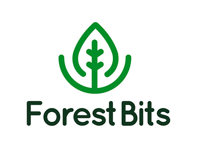 Forestbits Logo illustration leaf logo