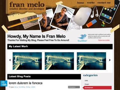 Fran Melo's Blog blog design website