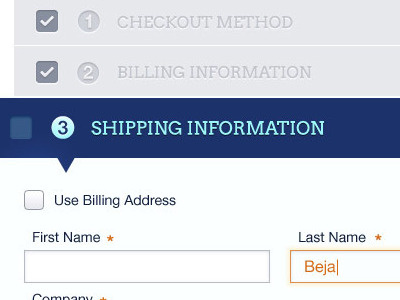 Checkout Steps checkout ecommerce form