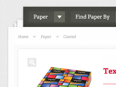 Paper Finder breadcrumbs ecommerce icon magento magnify menu paper