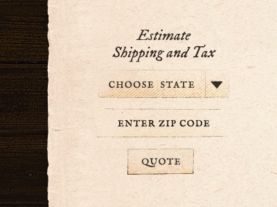 Shipping and Tax Estimator