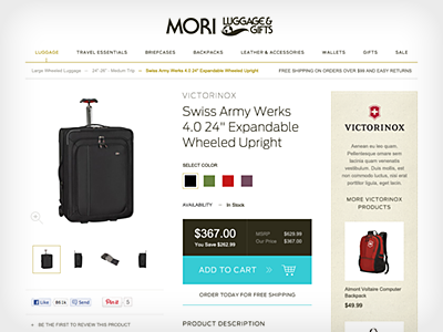 Product Page clean ecommerce magento minimalist product simple