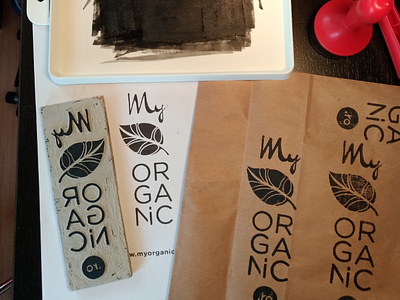 #MyOrganic logo linocut