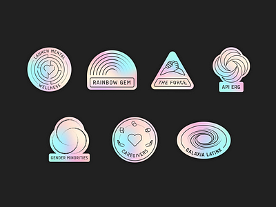 Employee Resource Group logos by Mac McDonald for LaunchDarkly on Dribbble