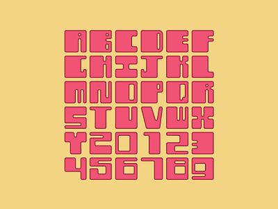 Mac Mono Sans alphabet block lettering chunky font groovy illustrator letters typography