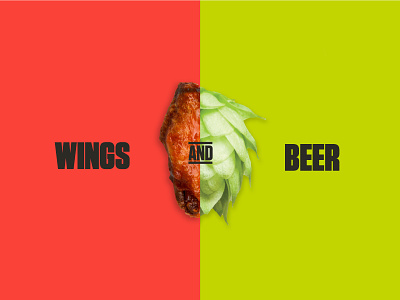 Wings + Beer beer brewery flat design hot wings navigation typography ui ux web design website wings