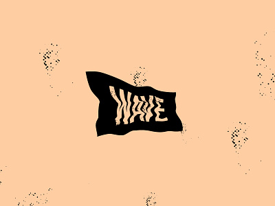 Wave design flag flat illustration lettering logo toupe type typography vector wave
