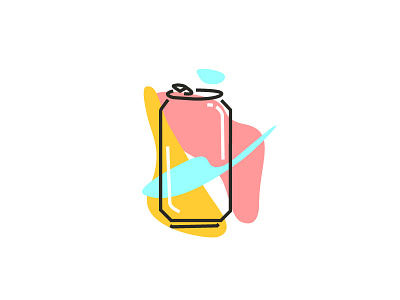 Seltz can color flat flat design illustration seltzer typography ui ux web design