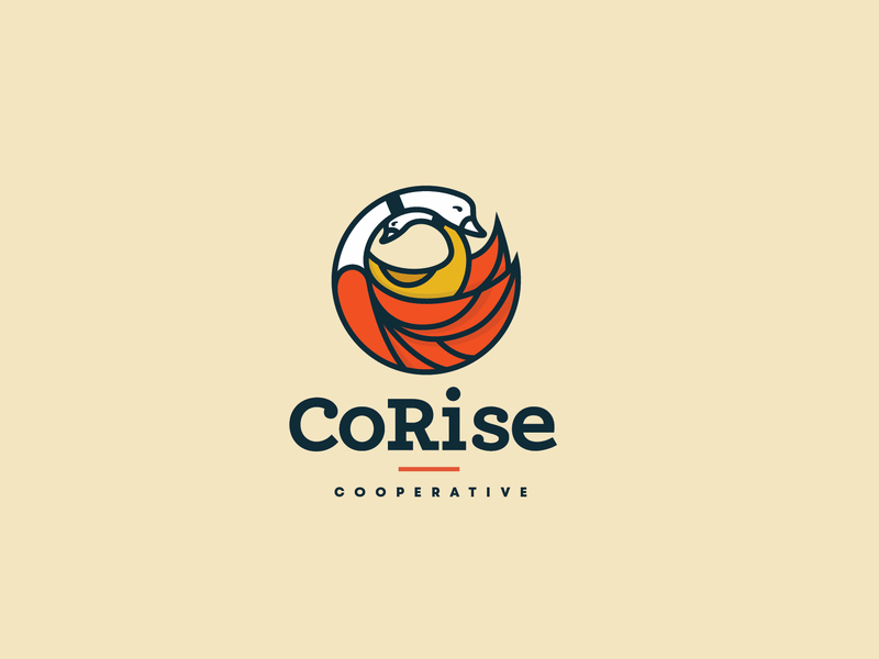 Co-Rise: Cutting Room Floor bird coop design flat goose illustration lettering logo mono type typography vector