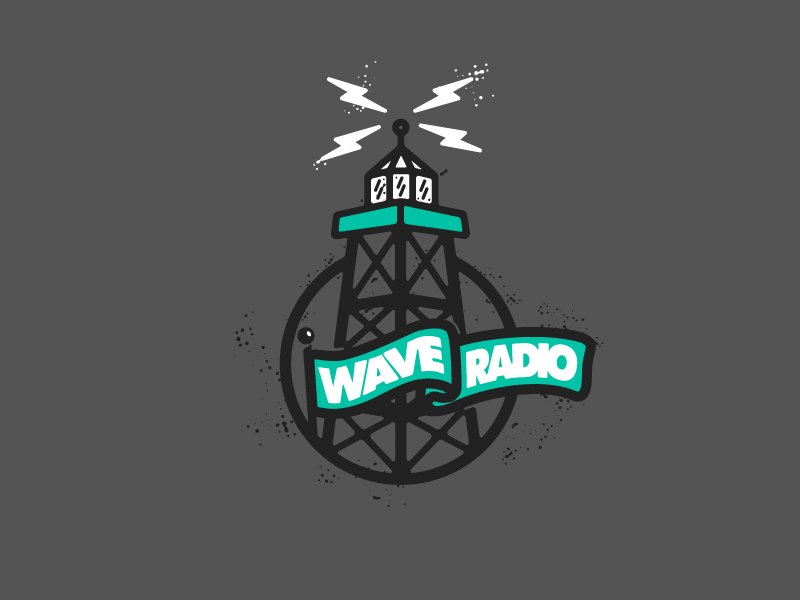 Wave Radio design illustration lettering logo radio radiowave type typography vector wave