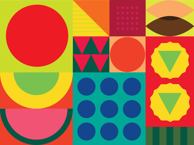 Abstract Fruit berries banana pineapple apple fruit minimal web icon ui ux flat illustrator branding logo vector illustration design