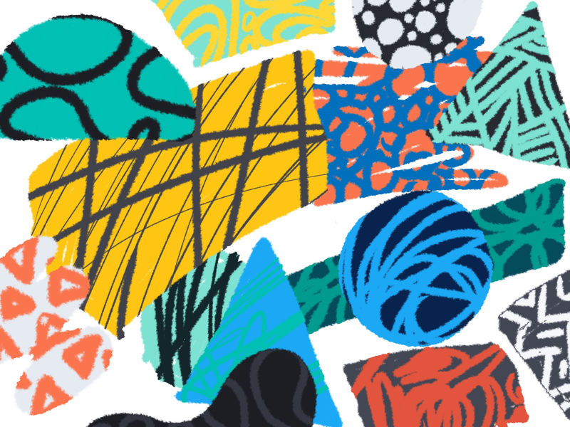 Fuzzy blorbs pencil abstract ipad raster shapes procreate fuzzy