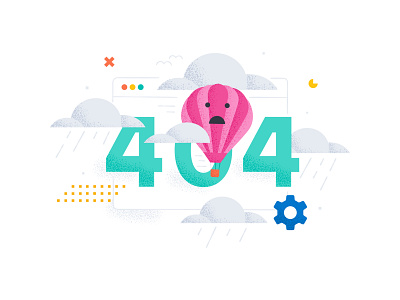 404 & 403 Error page illustrations branding clouds data visualization data viz design flat hot air ballon illustration illustrator logo rain texture typography ui ux vector