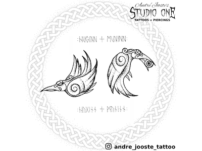 : Viking Huginn and Muninn Celtic ODIN'S Ravens God