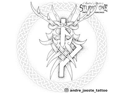 Thurisaz celtic celtic knot design dotwork illustration norse norse mythology viking viking logo vikings