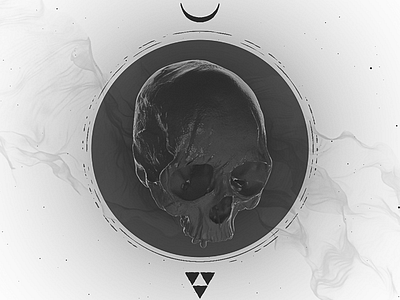 Black and white 3d after effects cinema4d skull
