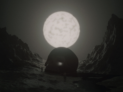 Dark moon 3d after effects cinema4d dark skull