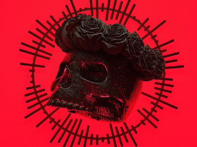 Light 3d after effects cinema4d skull